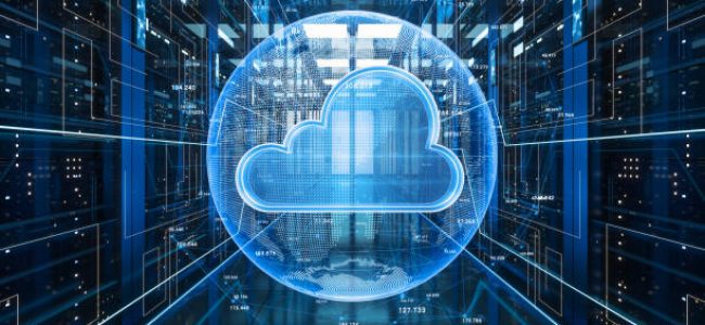 Big data and cloud computing, 3d rendering. Computer digital drawing.